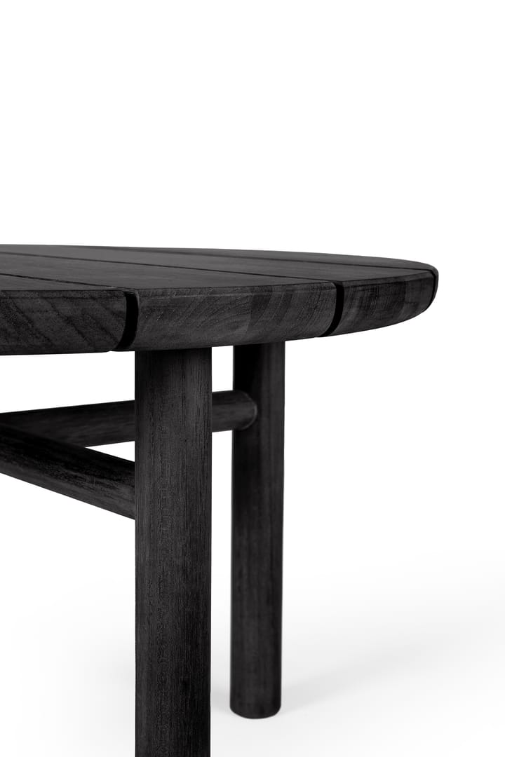 Quatro outdoor mesa de centro em teca tingida de preto, Ø95 cm Ethnicraft