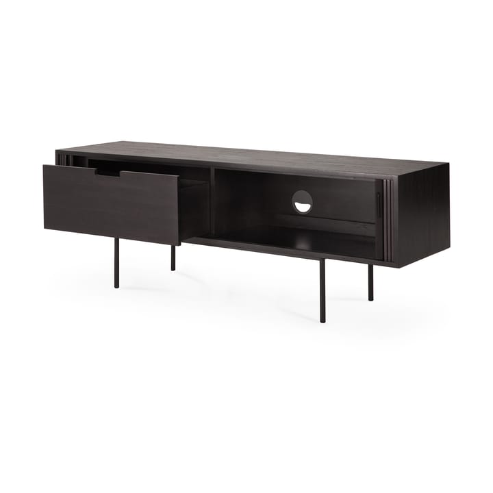 Roller Max banco para TV, Lacado teca-preto-2 portas Ethnicraft