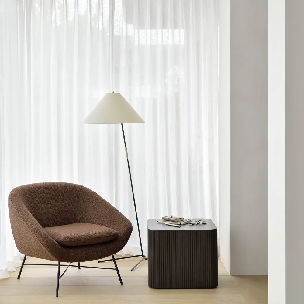 Roller Max mesa de apoio, Mogno castanho escuro redondo Ethnicraft