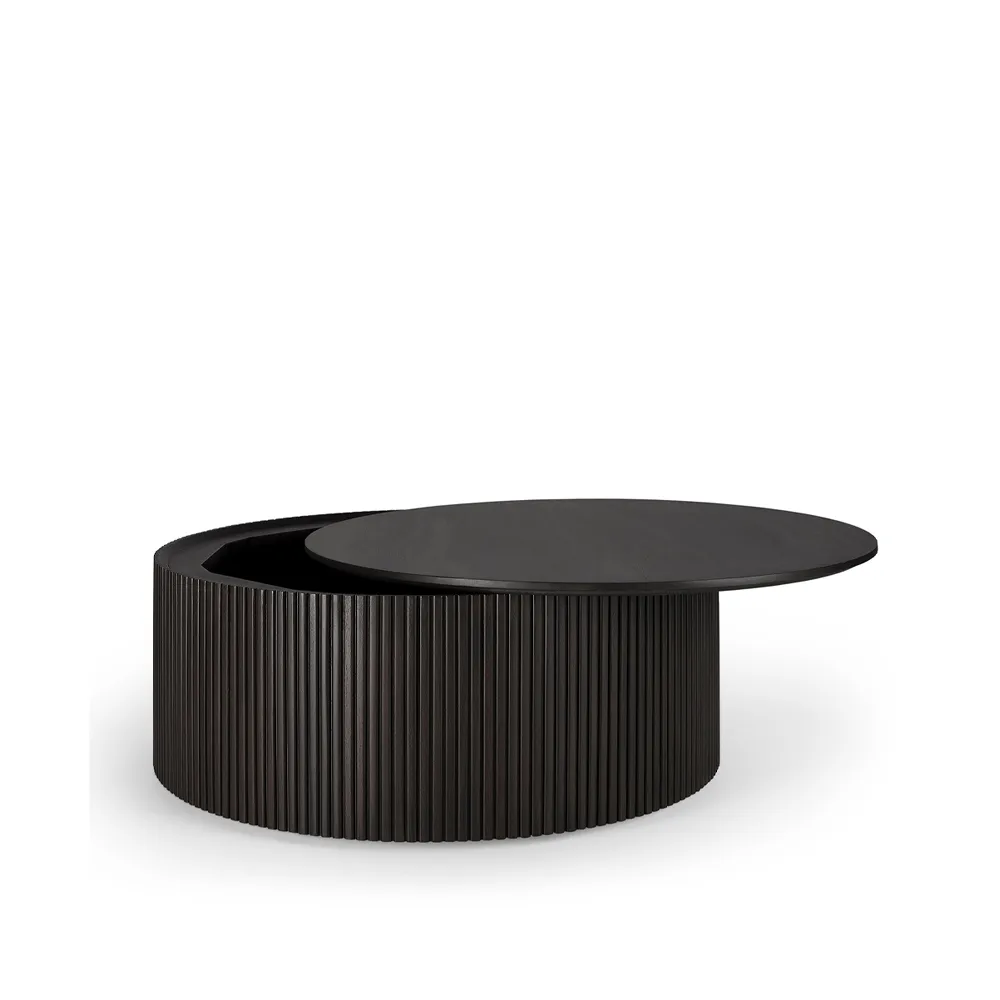 Roller Max mesa de apoio redonda, Mogno castanho escuro 80 cm Ethnicraft