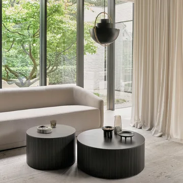 Roller Max mesa de centro redonda - Mogno castanho escuro 80 cm - Ethnicraft