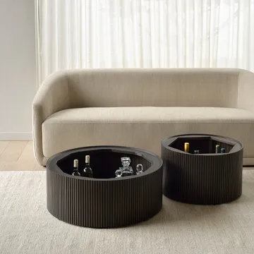 Roller Max mesa de centro redonda - Mogno dark brown 60 cm - Ethnicraft