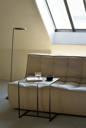 Sofá modular de canto N701 com canto arredondado, tecido Beige, 330x260 cm - Ethnicraft