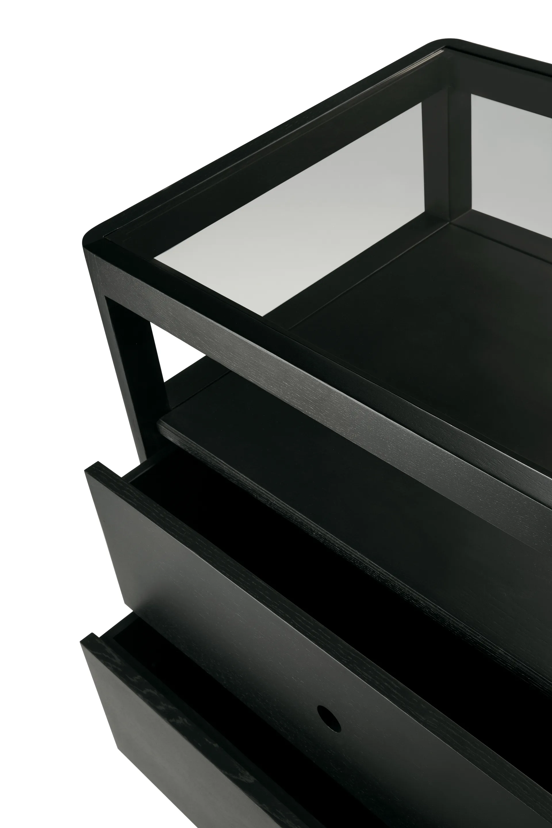 Spindle cómoda, Carvalho lacado preto, 4 gavetas Ethnicraft