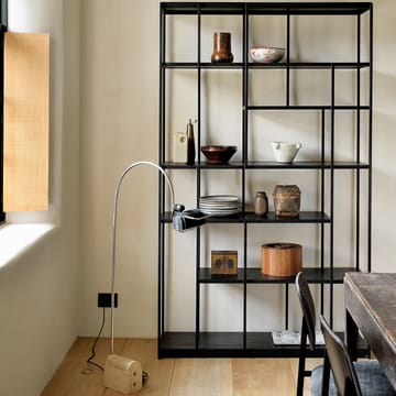 Studio Rack estante 205x120 cm - Teak preta sem portas - Ethnicraft