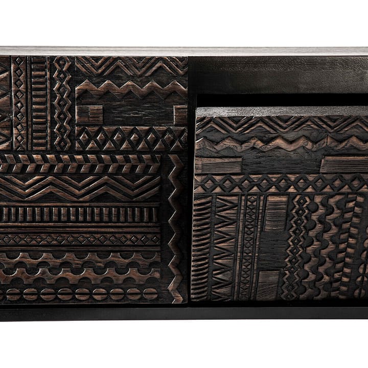 Tabwa móvel de TV, Preto teca 51x240 cm Ethnicraft