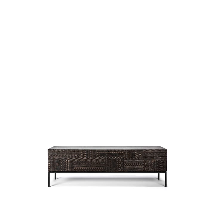 Tabwa móvel de TV - Teak preto 51x160 cm - Ethnicraft