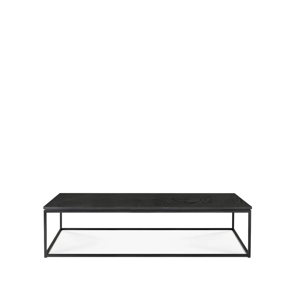 Thin mesa de centro 120x70 cm, Madeira carvalho-preto-Metal 120x70 cm Ethnicraft
