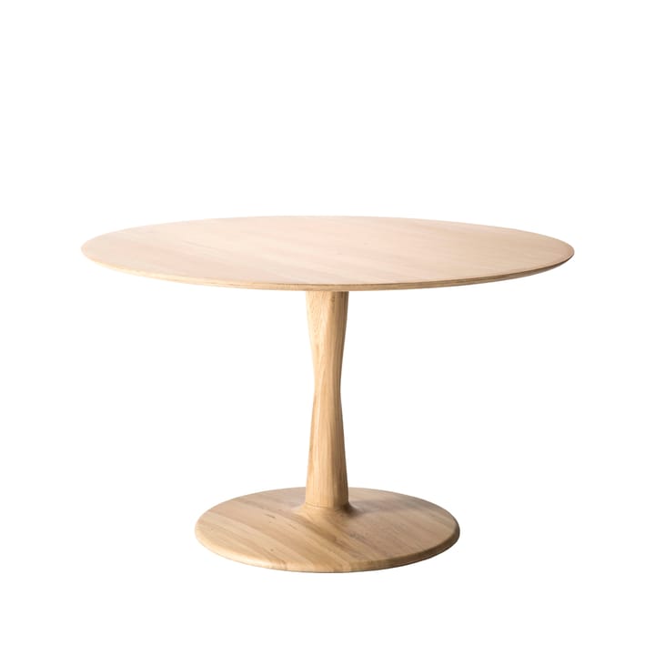 Torsion mesa de jantar redonda com óleo de cera dura pigmentado branco - Ø127 cm - Ethnicraft