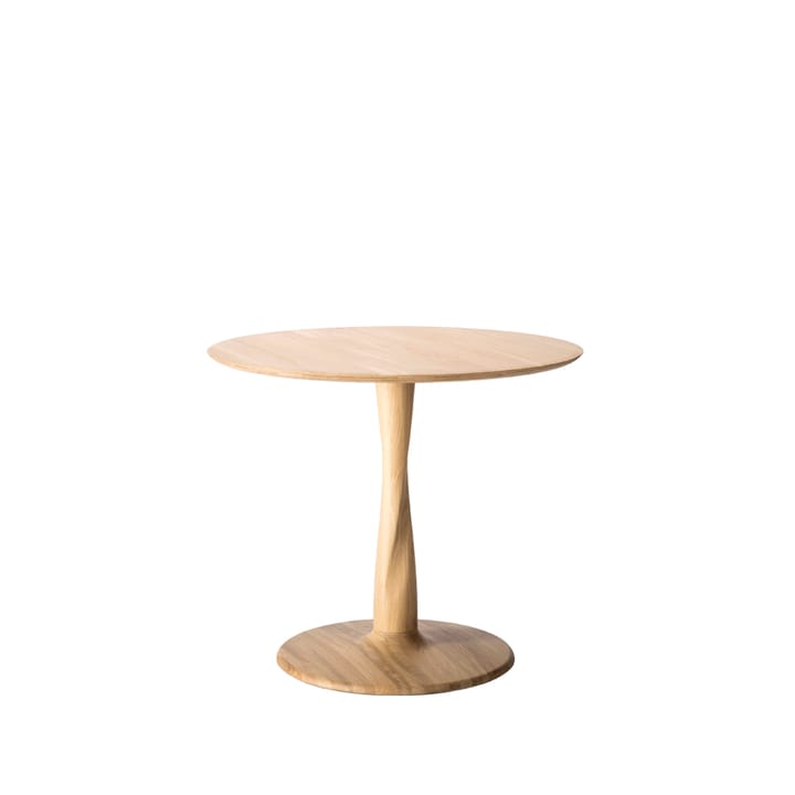 Torsion mesa de jantar redonda com óleo de cera dura pigmentado branco - Ø90 cm - Ethnicraft