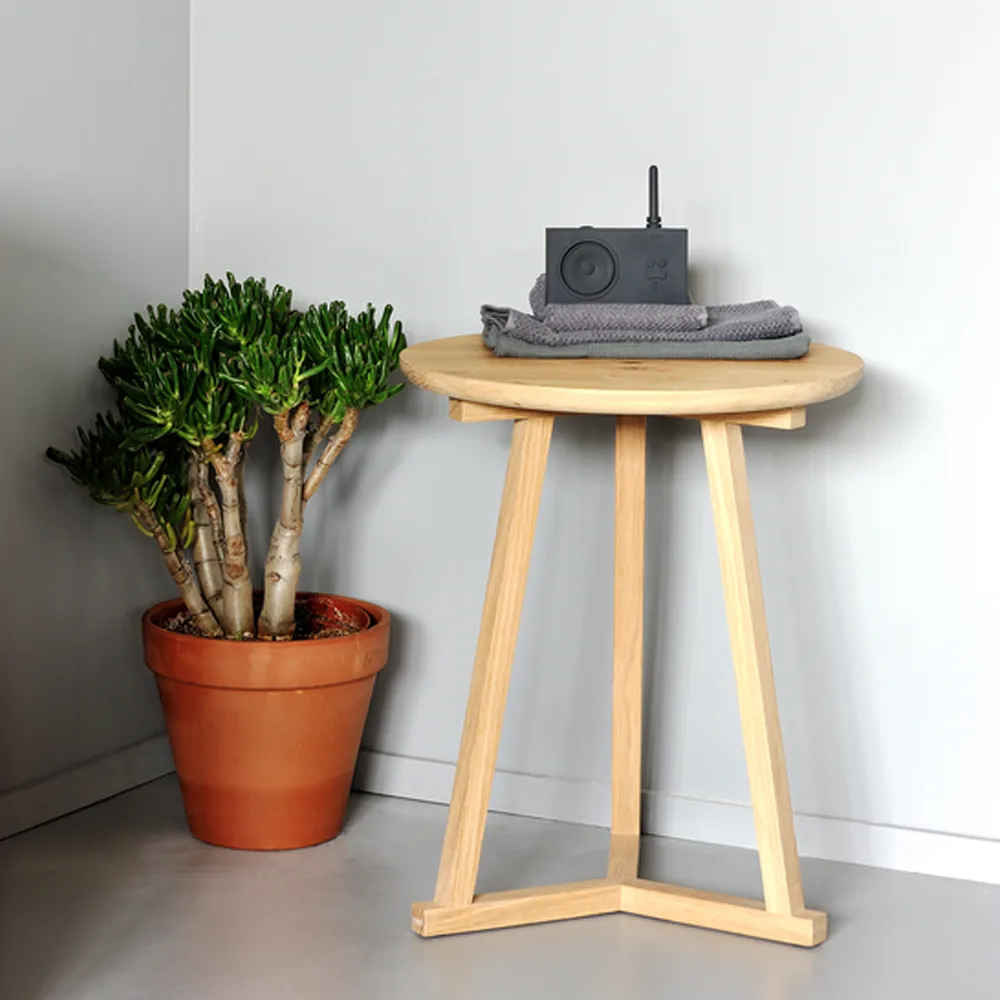 Tripod mesa de apoio, Oak-Wax oil pequeno 56x46 cm Ethnicraft
