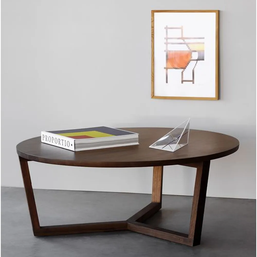 Tripod mesa de centro 36x96 cm, Carvalho envernizado com cera dura Ethnicraft