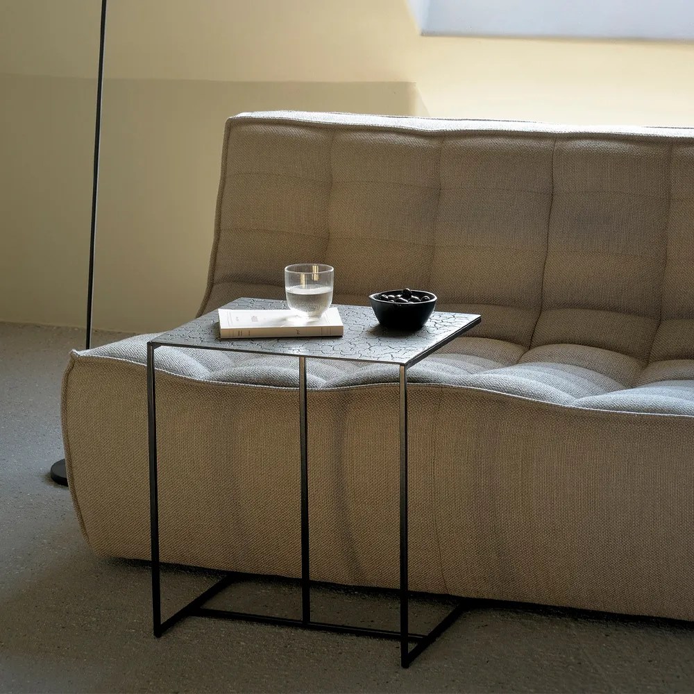 Triptic mesa de apoio 51x45 cm, Whiskey-Preto Ethnicraft