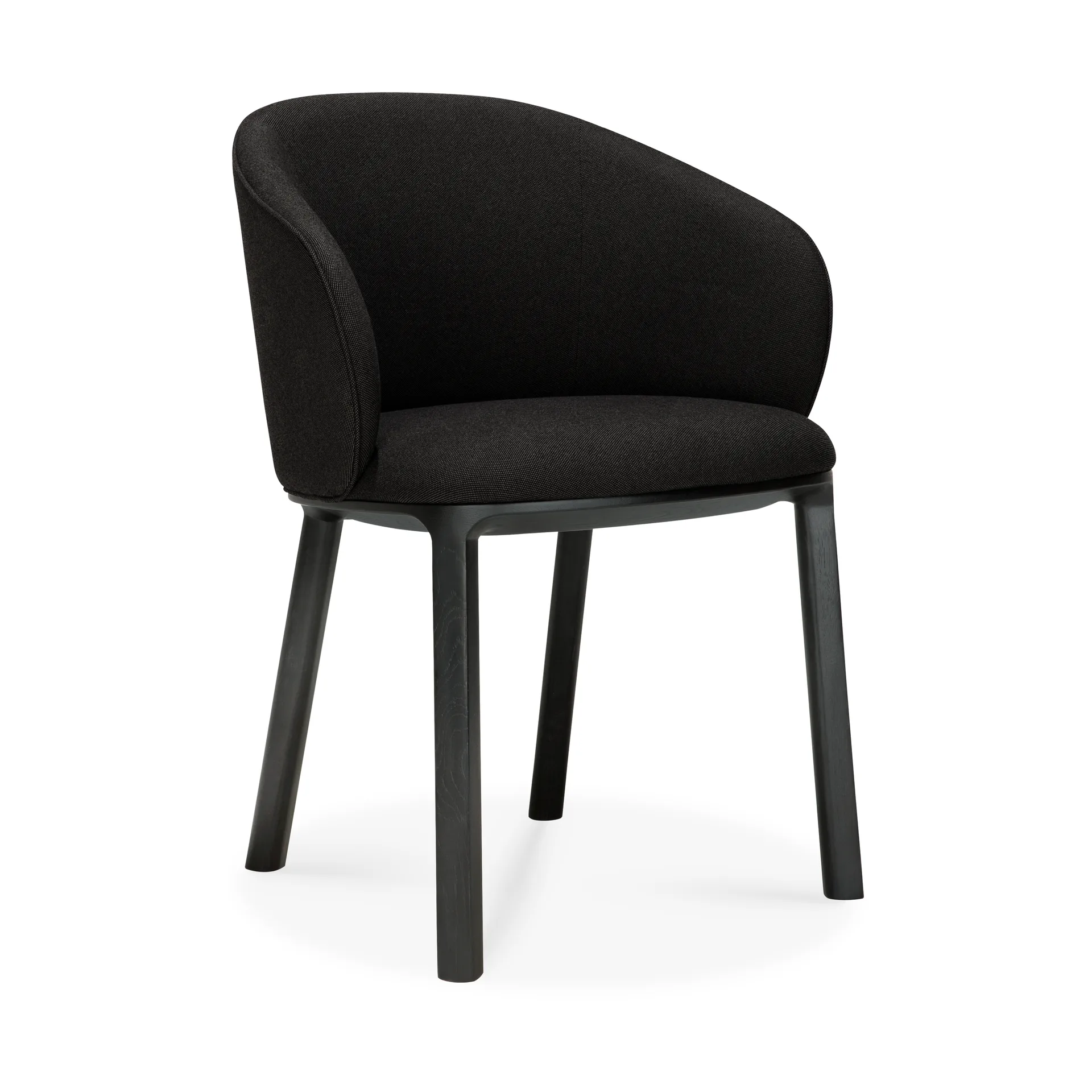 Unda cadeira, Carvalho lacado preto-charcoal Ethnicraft