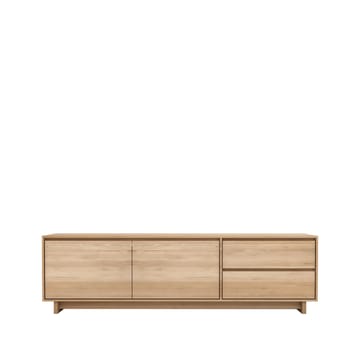 Wave móvel de TV 60x210 cm - Carvalho envernizado com cera dura - Ethnicraft