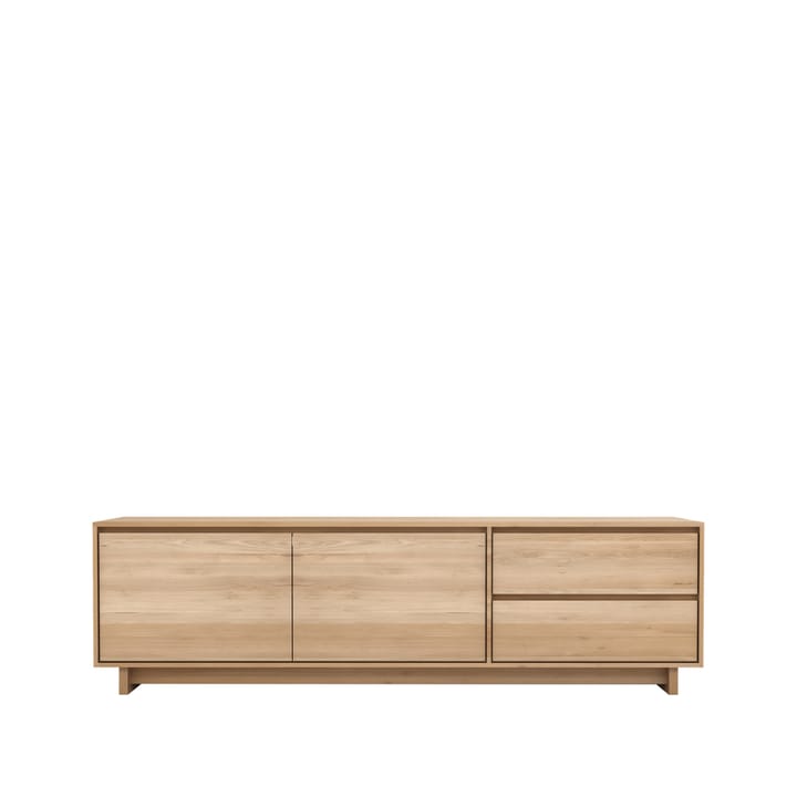 Wave móvel de TV 60x210 cm, Carvalho envernizado com cera dura Ethnicraft