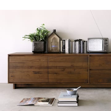 Wave móvel de TV 60x210 cm - Carvalho envernizado com cera dura - Ethnicraft