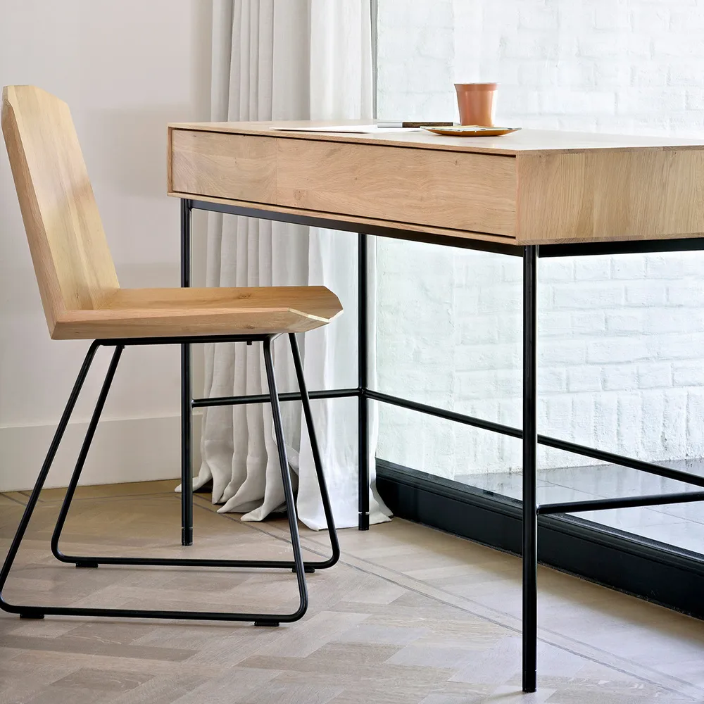 Whitebird secretária 77x127 cm, Carvalho 2 portas Ethnicraft