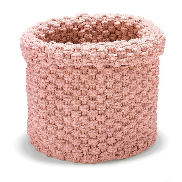 Caixa de armazenamento Rope, grande - Dusty pink - Etol Design