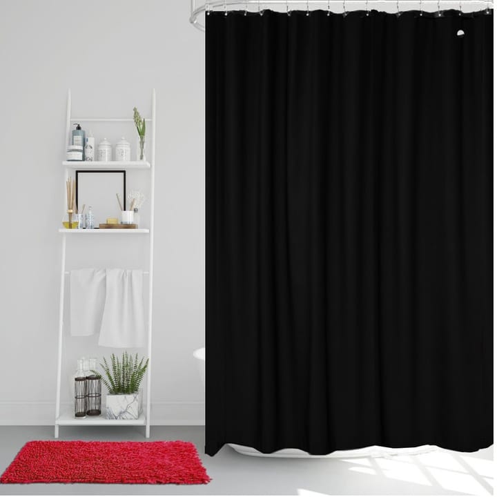 Cortina de chuveiro Match 200x240 cm - pesos (Preto) - Etol Design