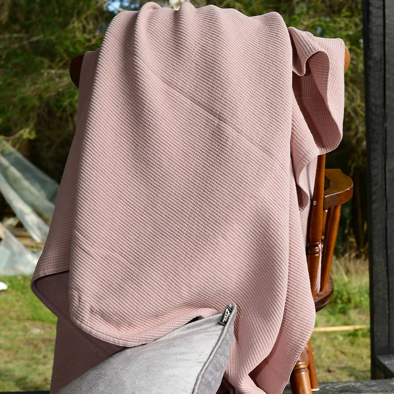 Stripe colcha stonewashed algodão 180x260, Dusty rose Etol Design