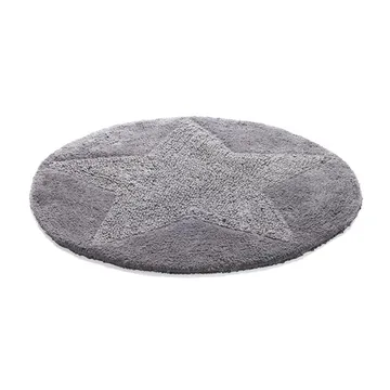 Tapete estrela redondo Etol - cinza grafite - Etol Design