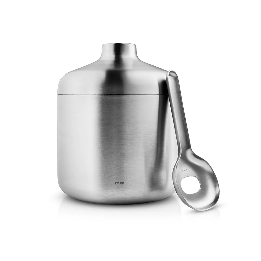 Balde de gelo Liquid Lounge com colher 1,4 L, Brushed steel Eva Solo