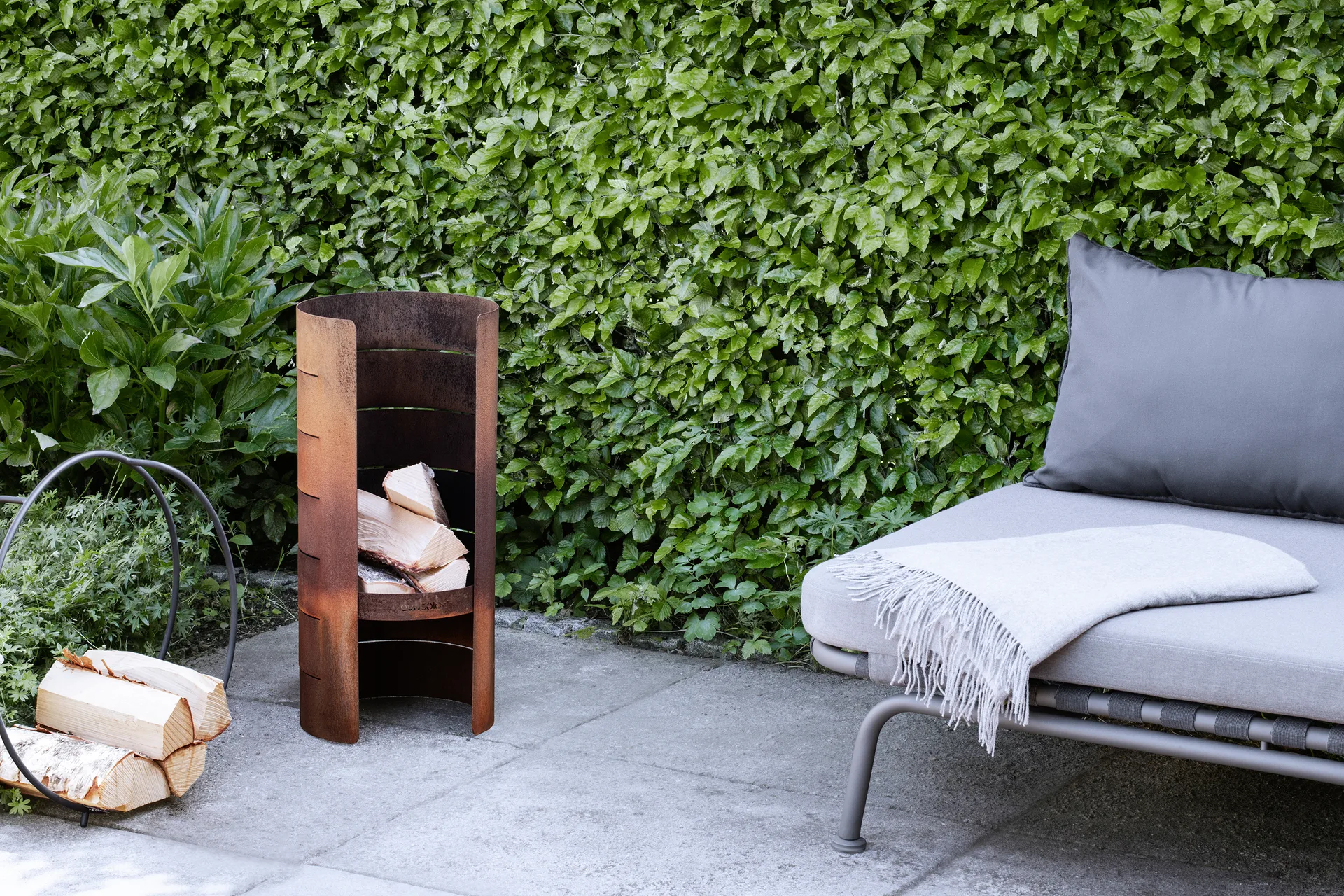 Braseiro FireCylinder, Aço corten Eva Solo