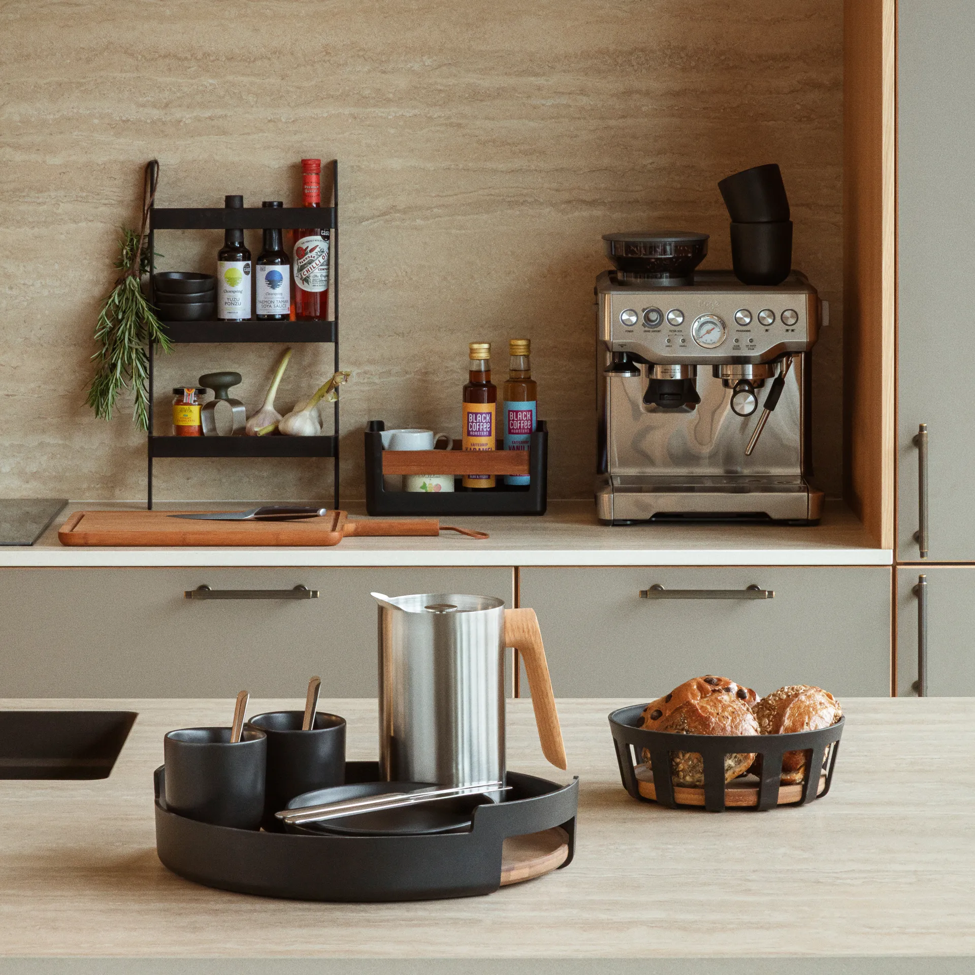 Cesto para pão Nordic Kitchen, Preto, grande, Ø24,5 cm Eva Solo