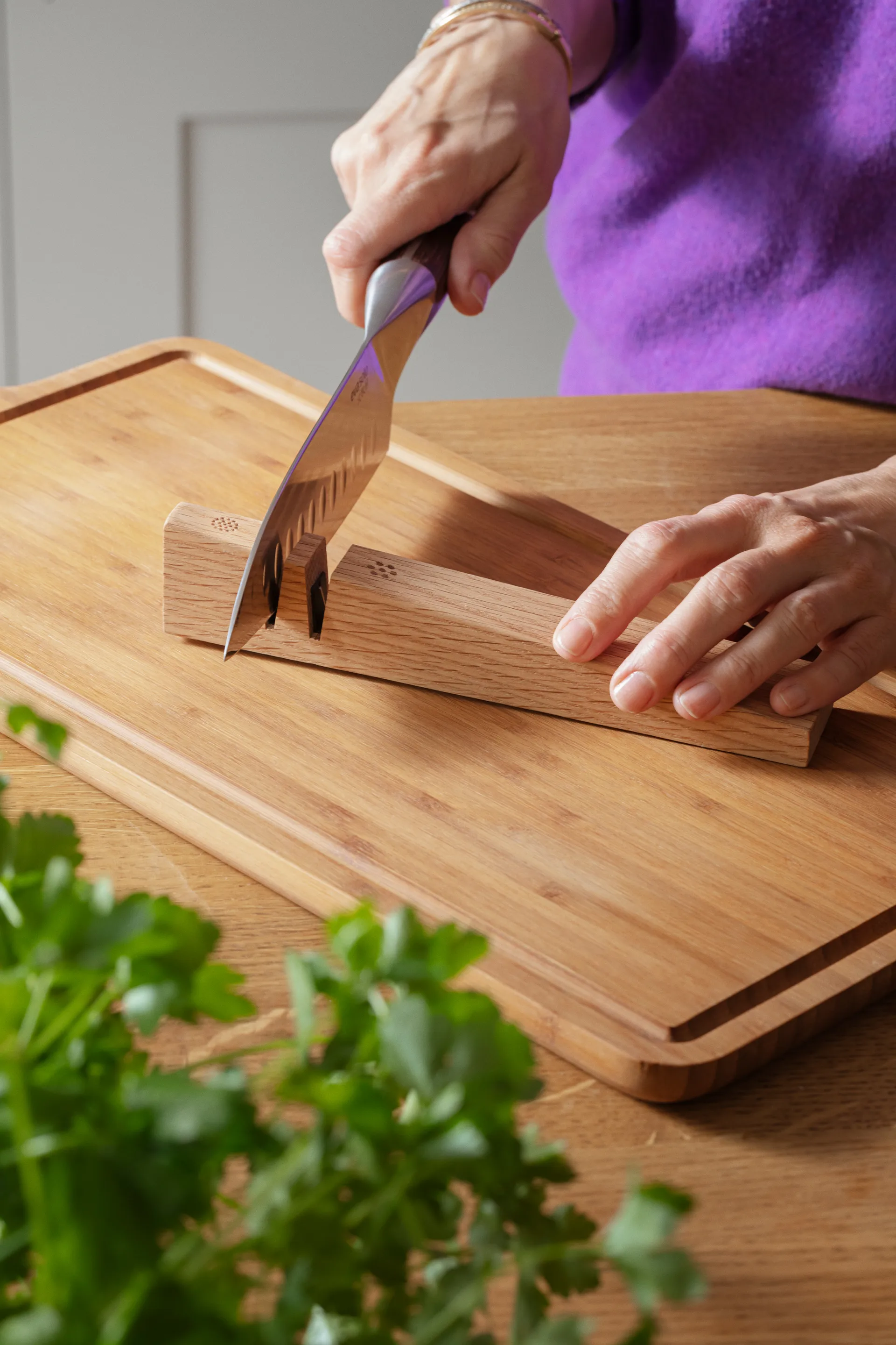 Eva Solo Eastern afiador de facas, Carvalho Eva Solo