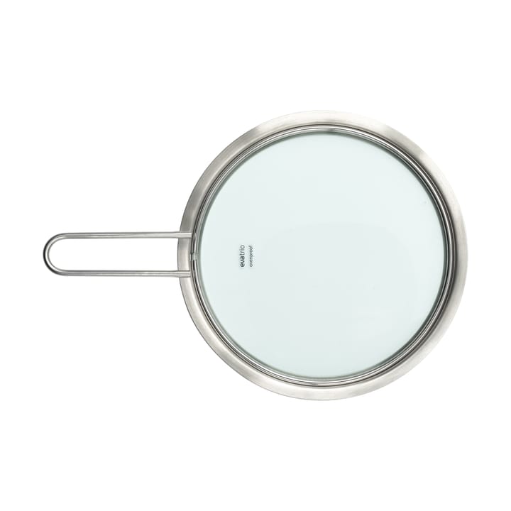 Eva Trio tampa de vidro com aro de aço inoxidável reciclado, Ø20 cm Eva Solo