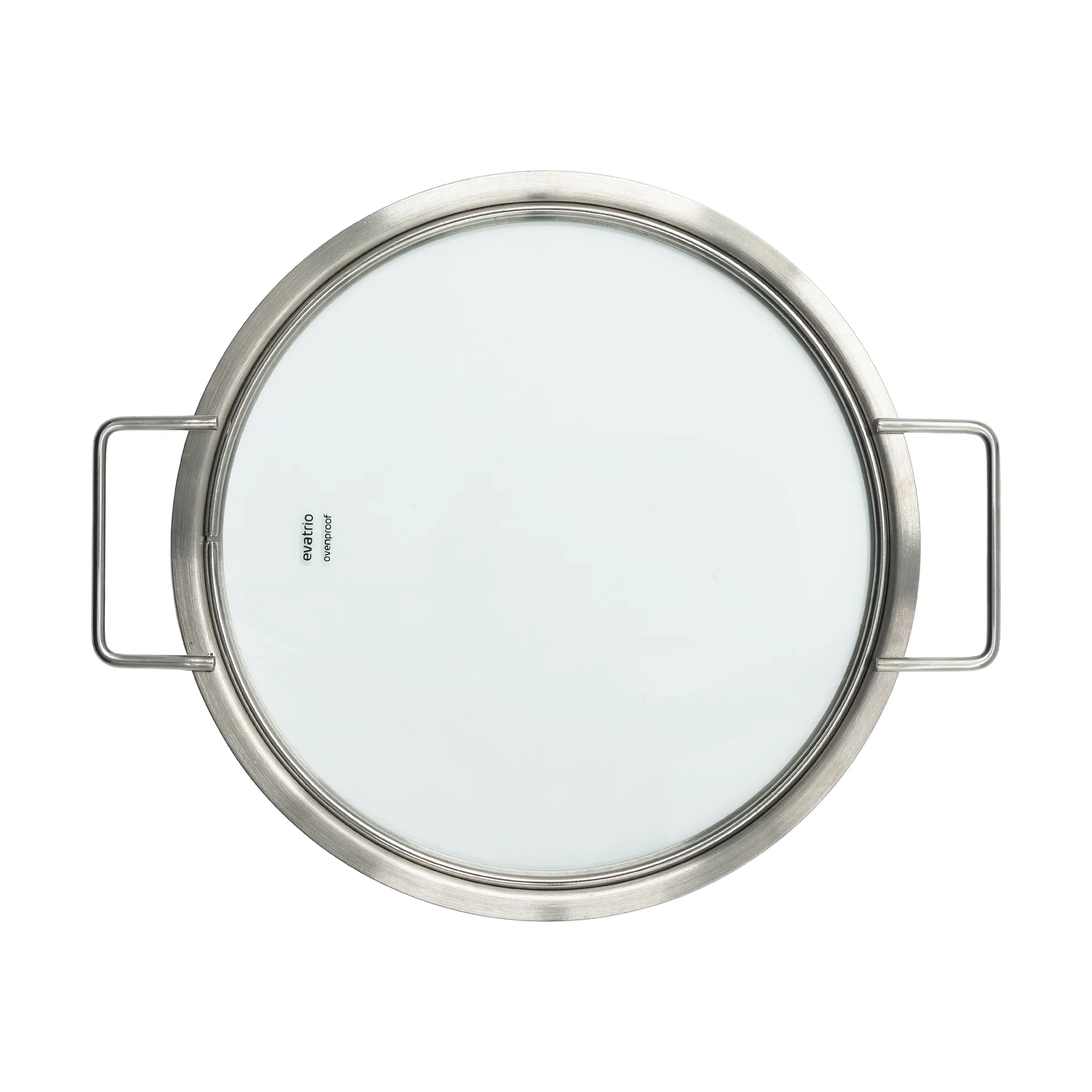 Eva Trio tampa de vidro com aro de aço inoxidável reciclado, Ø24 cm Eva Solo