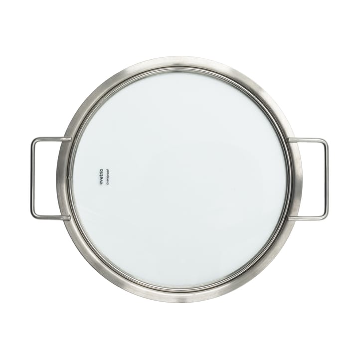 Eva Trio tampa de vidro com aro de aço inoxidável reciclado, Ø24 cm Eva Solo