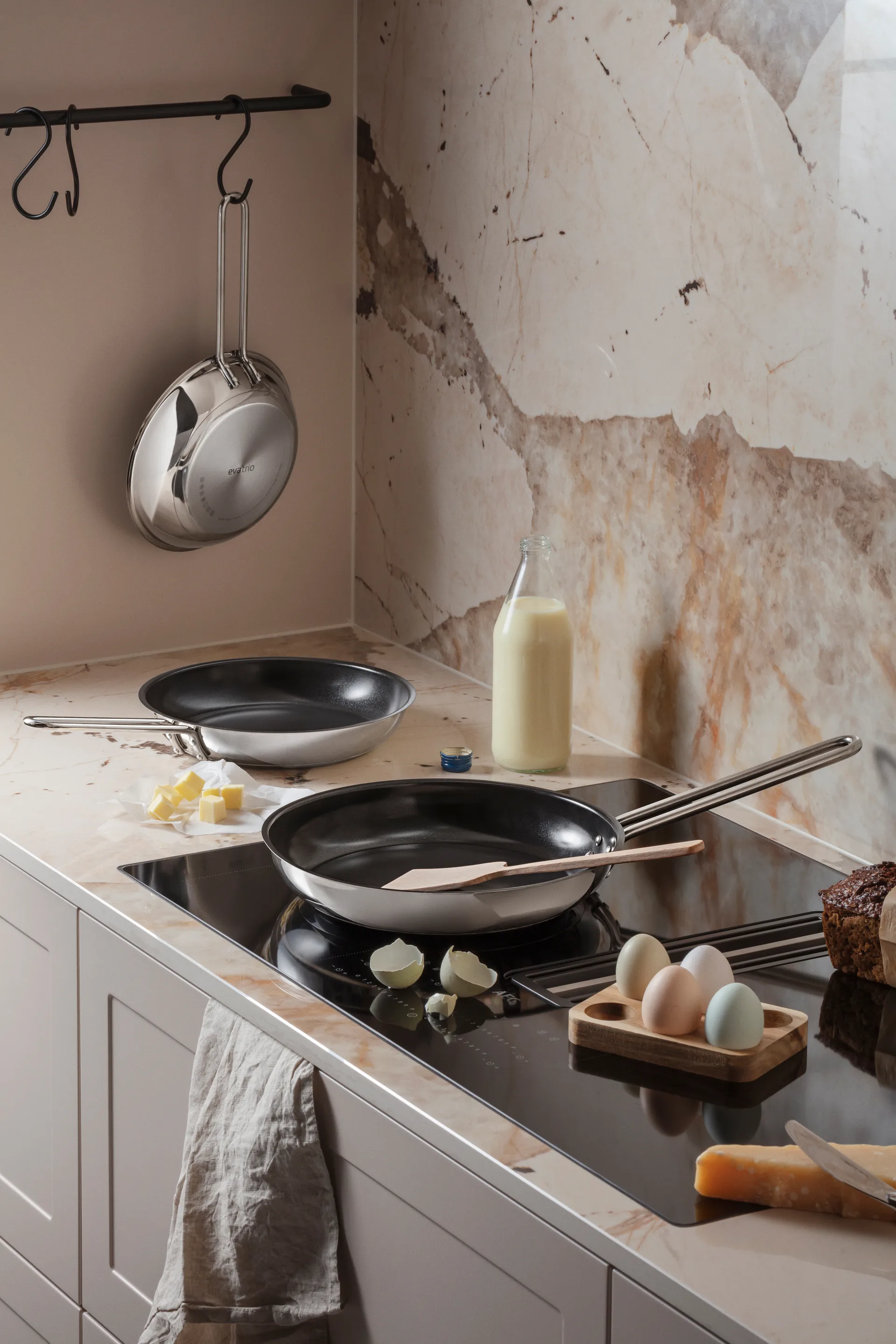 Frigideira cerâmica Eva Trio Stainless Steel Slip-Let, 20 cm Eva Solo