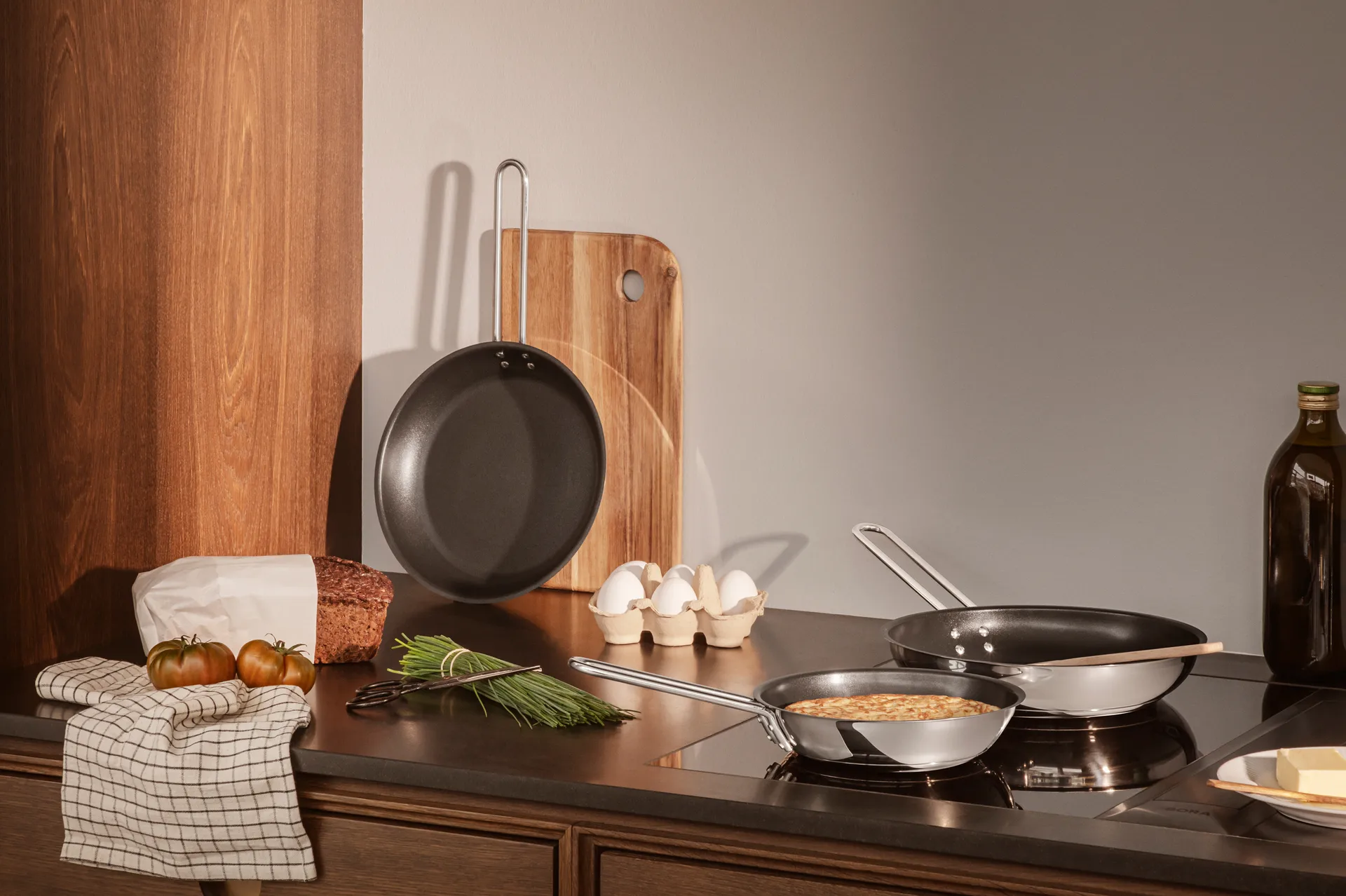 Frigideira Eva Trio Stainless Steel Slip-Let, 24 cm Eva Solo