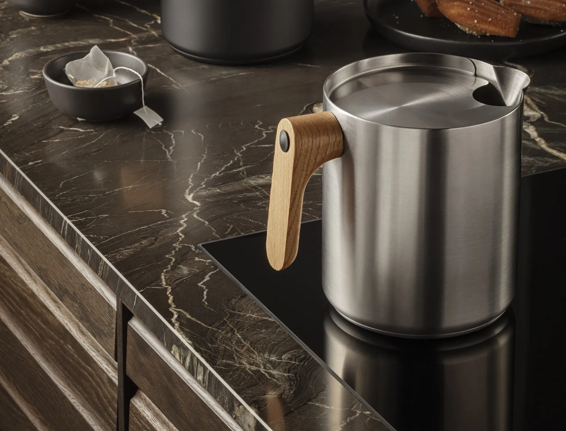 Nordic kitchen chaleira de indução 1 L, Aço escovado Eva Solo