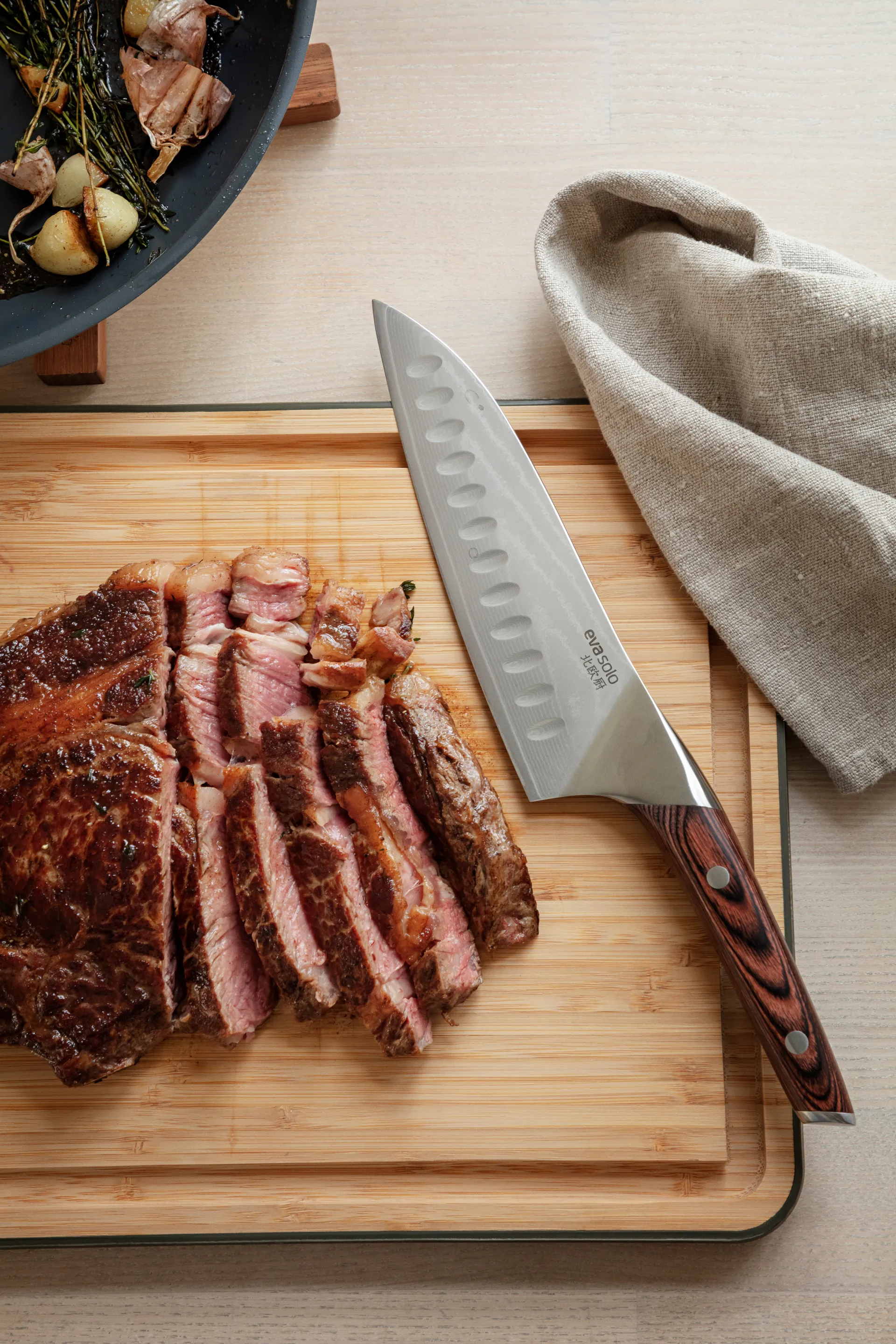 Nordic Kitchen faca santoku 18 cm, Aço Damasco Eva Solo