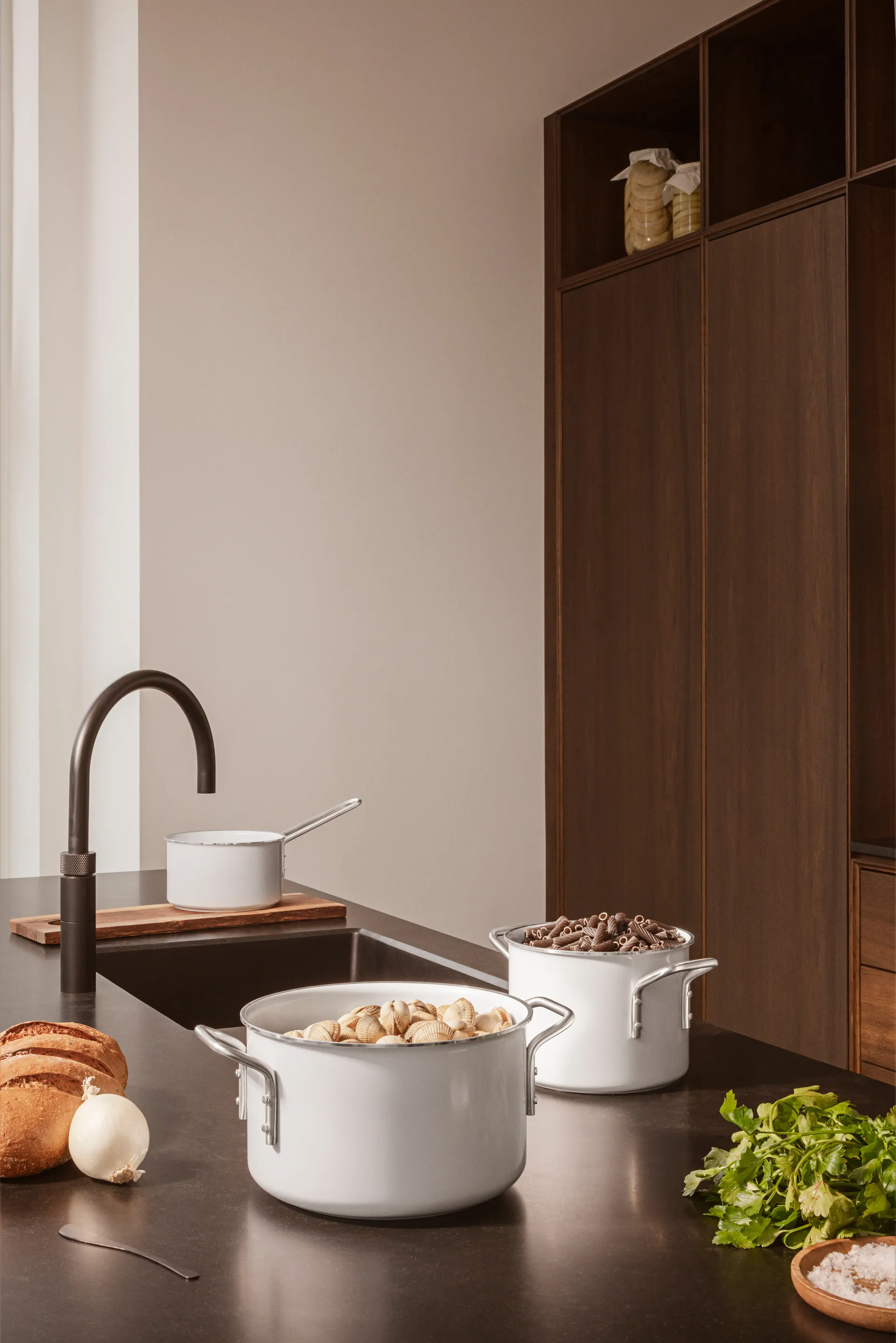 Panela cerâmica Eva Trio White Line Slip-Let, 1,8 L Eva Solo