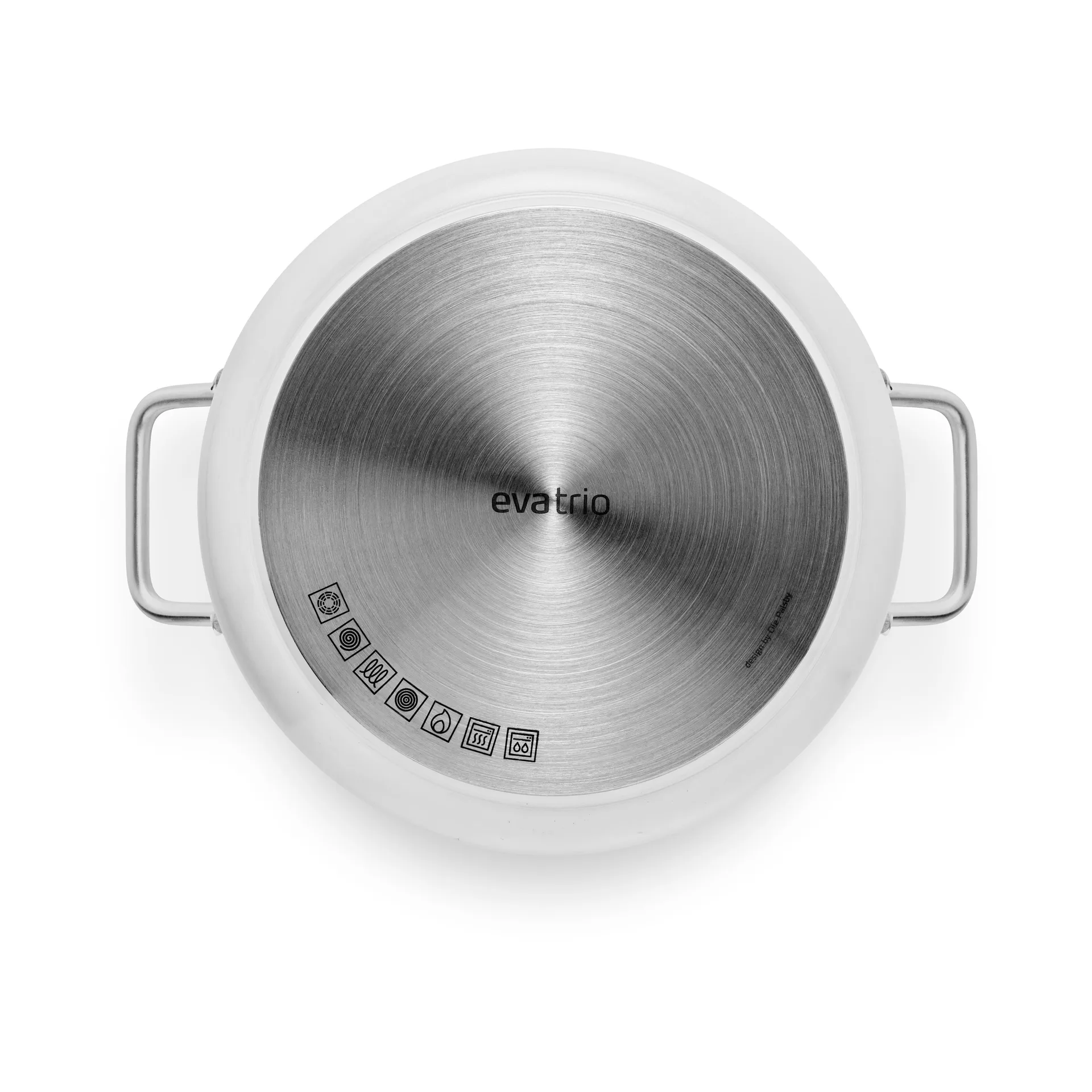 Tachos cerâmica Eva Trio White Line Slip-Let, 3 peças, Aço inoxidável Eva Solo