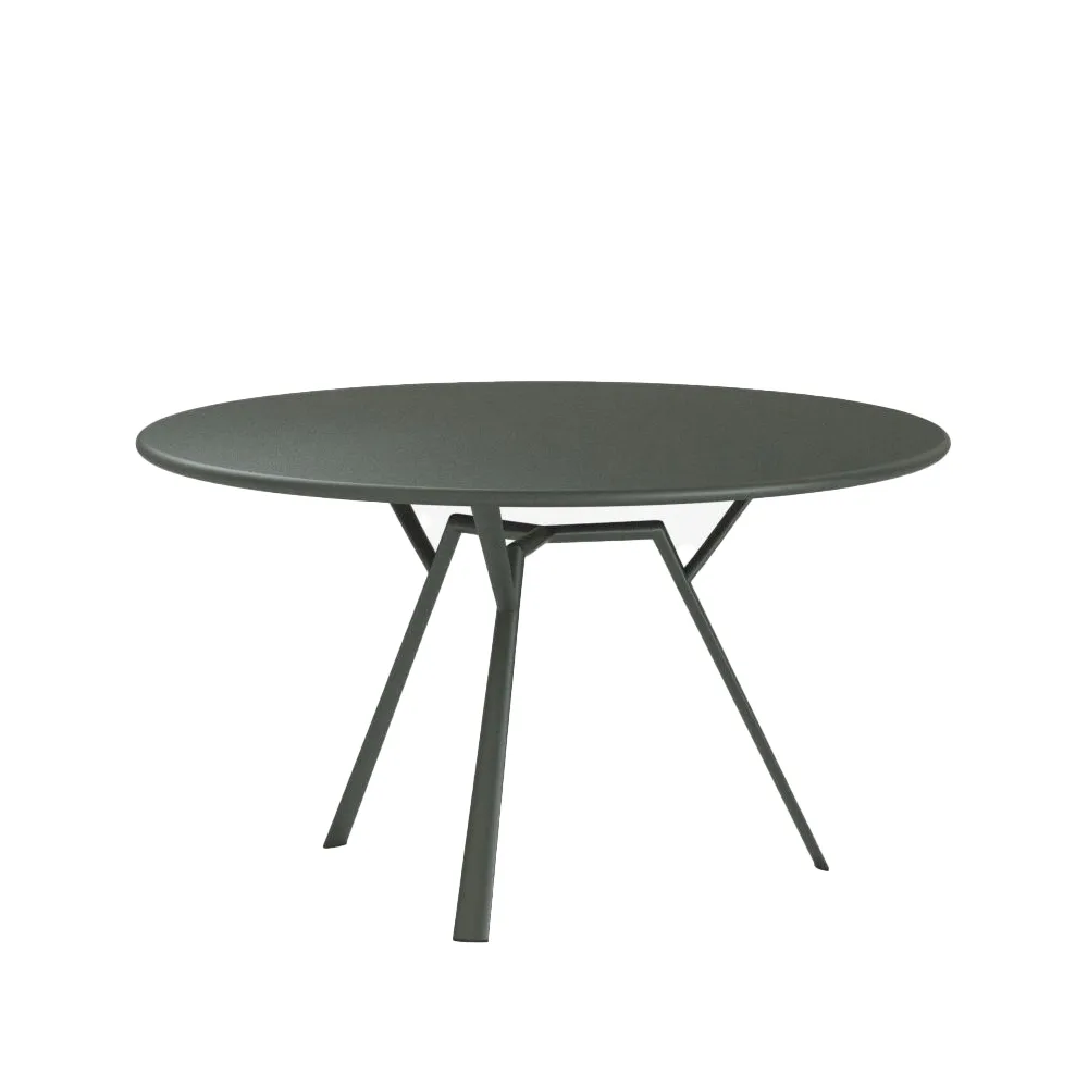 Mesa redonda Radice Quadra, Metallic grey Fast