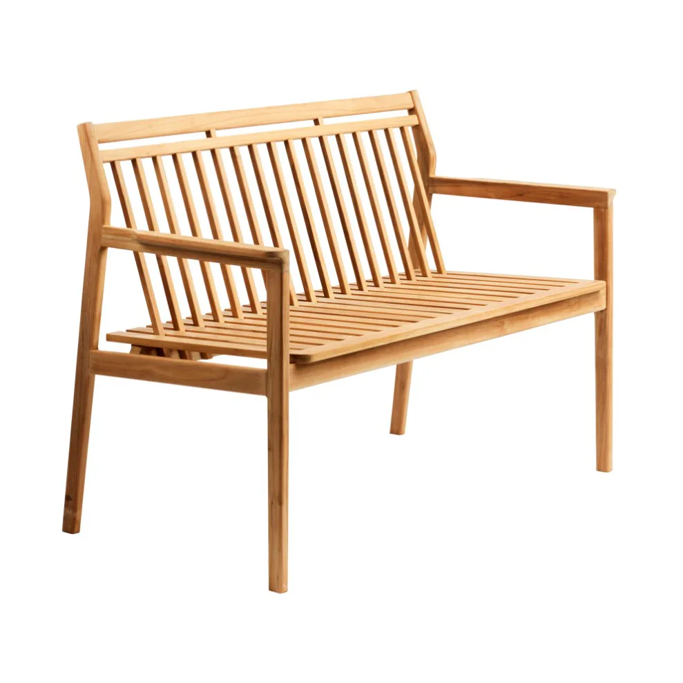 Banco de 2 lugares M12 Sammen, Teak-nature oiled FDB Møbler
