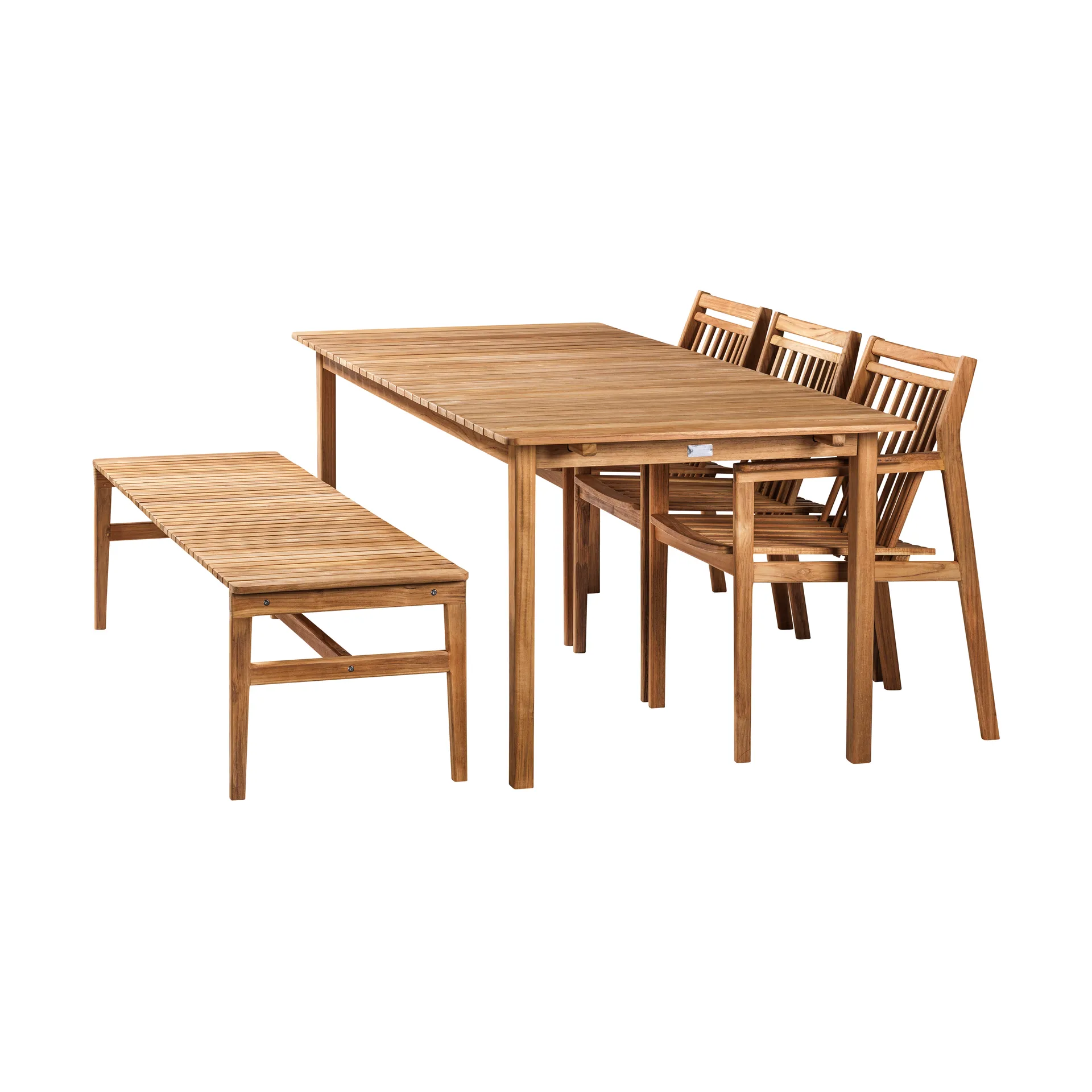 Banco de 3 lugares M10 Sammen, Teak-nature oiled FDB Møbler