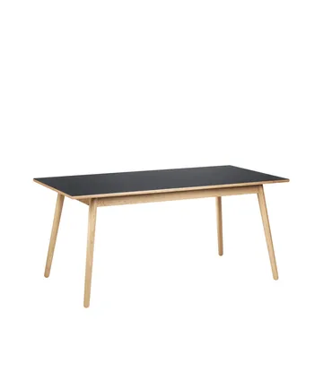 C35A mesa de jantar 82x160 cm - Dark grey-oak nature lacquered - FDB Møbler