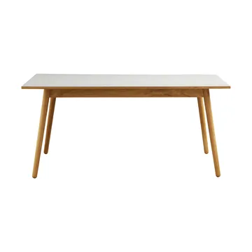 C35A mesa de jantar 82x160 cm - Linóleo cinzento claro – carvalho natural com verniz à base de água. - FDB Møbler