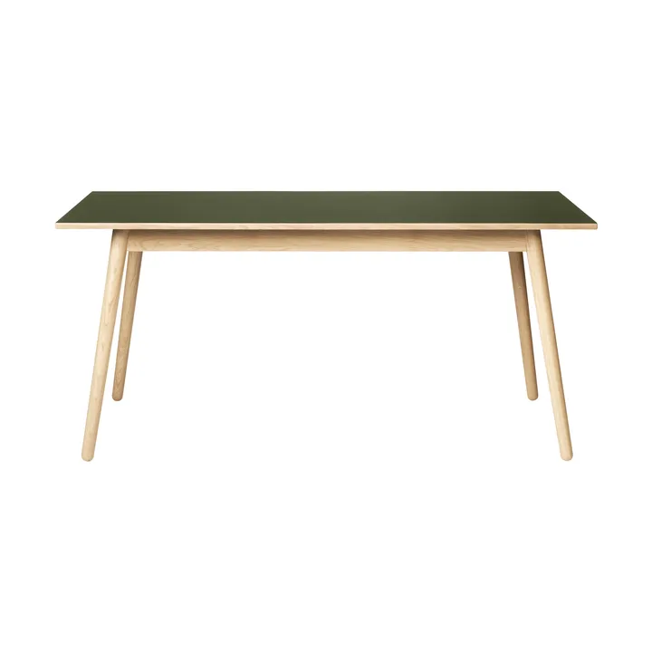 C35A mesa de jantar 82x160 cm - Linóleo oliva – carvalho natural com verniz à base de água. - FDB Møbler