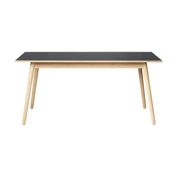 C35A mesa de jantar 82x160 cm - Linóleo preto – carvalho natural com verniz à base de água. - FDB Møbler
