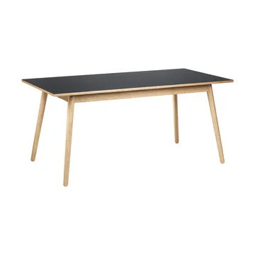 C35A mesa de jantar 82x160 cm - Linóleo preto – carvalho natural com verniz à base de água. - FDB Møbler