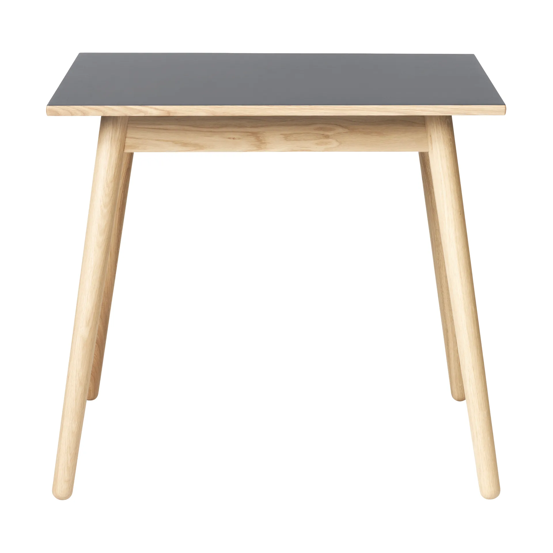C35A mesa de jantar 82x82 cm, Linóleo cinzento claro – carvalho natural com verniz à base de água. FDB Møbler