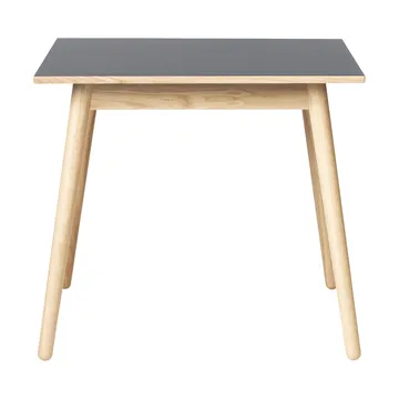 C35A mesa de jantar 82x82 cm - Linóleo cinzento claro – carvalho natural com verniz à base de água. - FDB Møbler