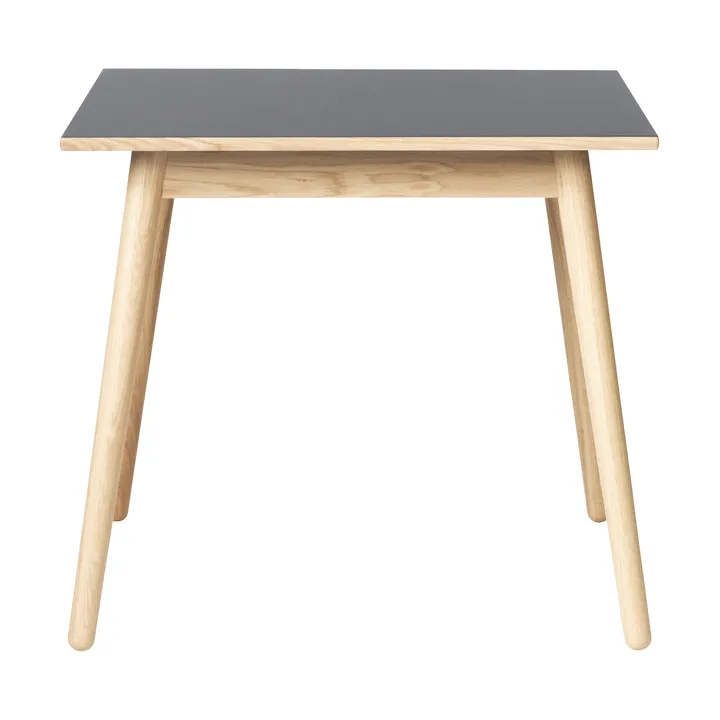 C35A mesa de jantar 82x82 cm - Linóleo cinzento claro – carvalho natural com verniz à base de água. - FDB Møbler